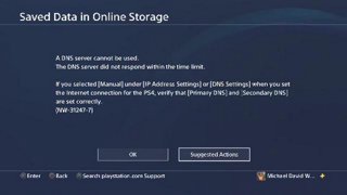 dns server cannot be used ps4